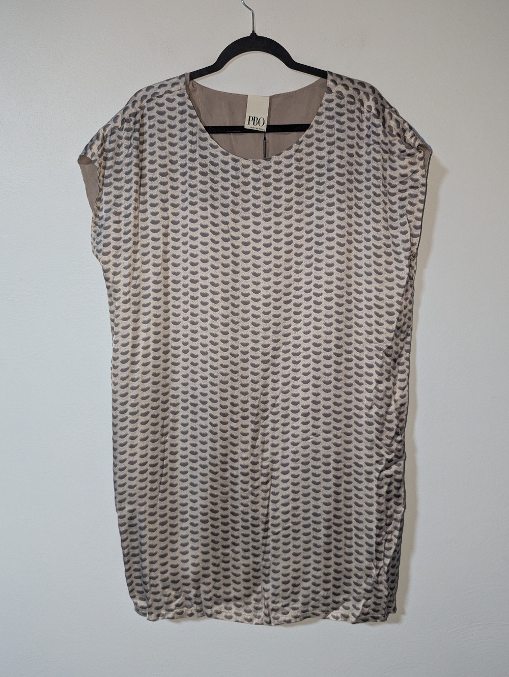 L NWT PBO Philosophy Blues Original Cap Sleeve Printed Shift Dress
